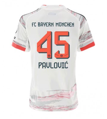 Lacne Ženy Futbalové dres Bayern Munich Aleksandar Pavlovic #45 2025-26 Krátky Rukáv - Preč